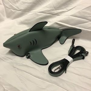 Blue Gray Shark Crossbody Purse